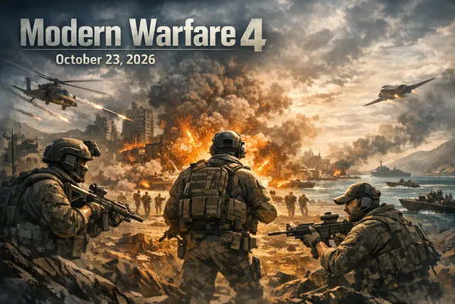 Call of Duty Modern Warfare 4 official key art featuring Private Park and Captain Price against a backdrop of urban warfare in South Korea