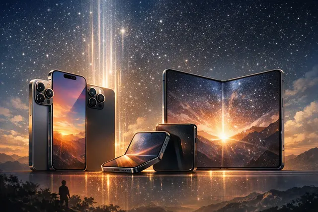 Concept illustration of Apple’s rumored September 2026 event featuring a foldable iPhone and iPhone 18 Pro models