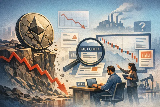 Ethereum price chart showing a sharp decline below $1,600 with key support and resistance levels marked