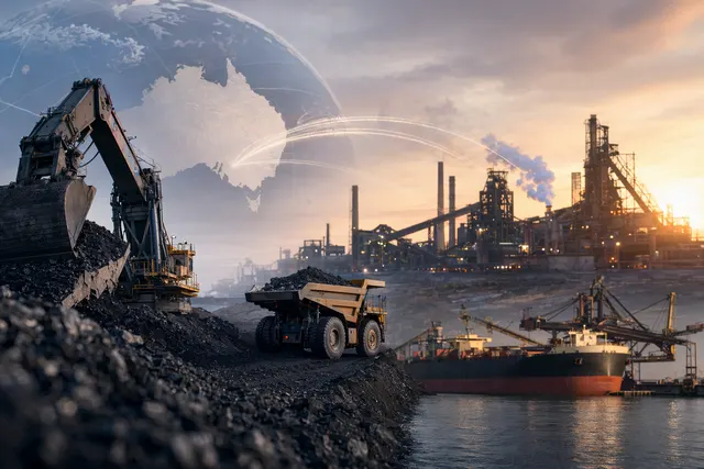 Industrial coal mining site representing Anglo American’s Australian steelmaking coal operations being sold to Dhilmar