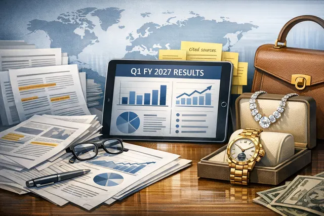Richemont Cartier jewelry storefront representing strong Q1 FY27 luxury sales results