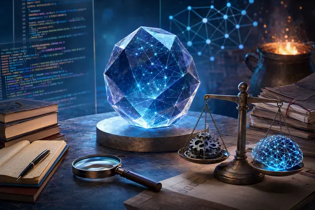 Editorial illustration representing DeepSeek V4.1-Flash-1017 and AI model benchmarks