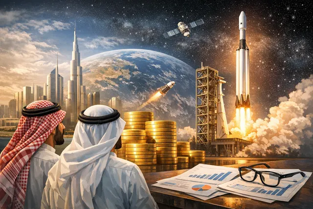 Which Gulf sovereign wealth funds have placed multi-billion-dollar orders in SpaceX's upcoming IPO, how large are their commitments, what ma