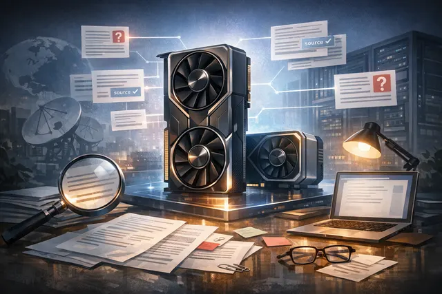 AI-generated concept image of an Nvidia Blackwell graphics card with a glowing GPU core and futuristic components.