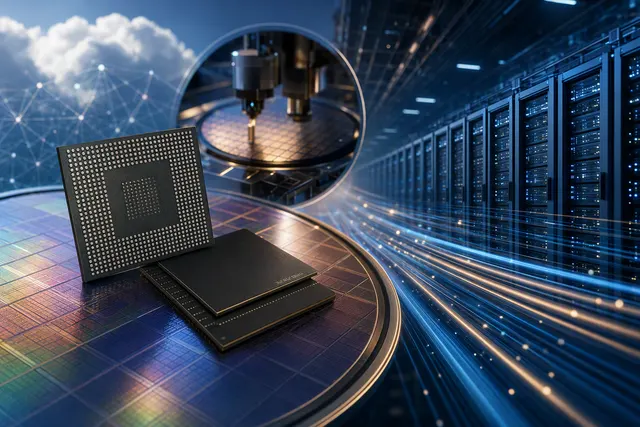 Editorial illustration of memory chips representing rising DRAM and NAND costs for smartphones