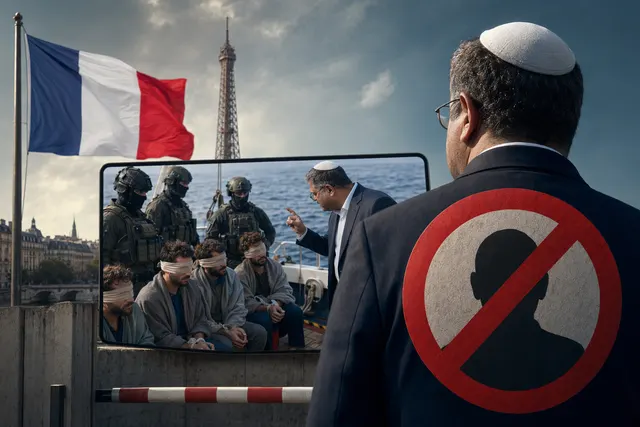 Illustration representing diplomatic backlash after a video involving detained Gaza flotilla activists