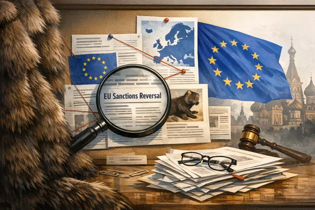A luxurious sable fur coat, symbolising the high-value trade at the centre of the EU's sanctions exemption for raw Russian sable pelts.