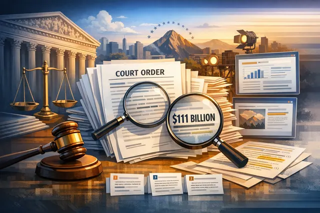 Search & fact check with cited sources for What are the details of the federal judge's decision to freeze Paramount Skydance's $111 billion