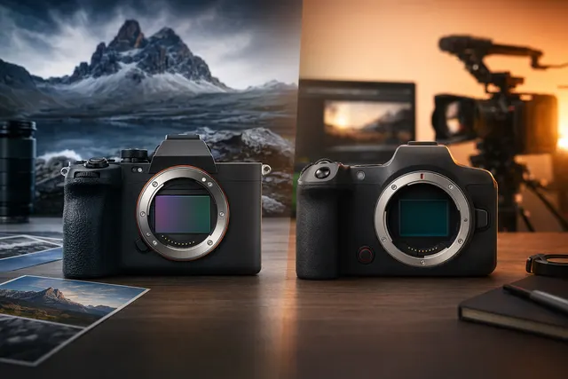 Sony A7R VI and Canon EOS R6 V mirrorless cameras compared with Nikon Z6 III