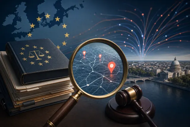 Illustration representing Google location-data privacy and GDPR enforcement in Ireland