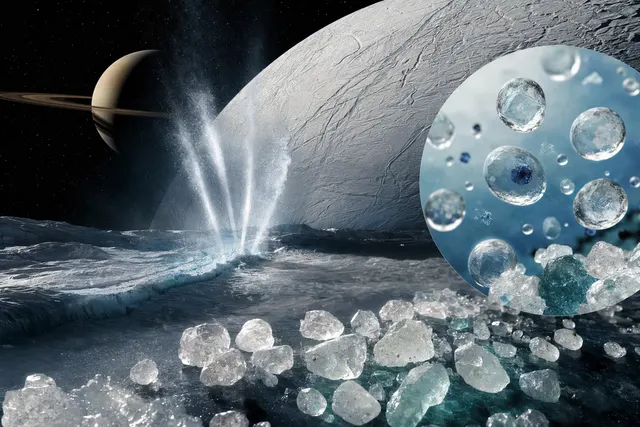 How do the two September 2026 Science Advances studies—one analyzing Cassini’s 961 salt rich ice grains and testing how ocean droplets freez