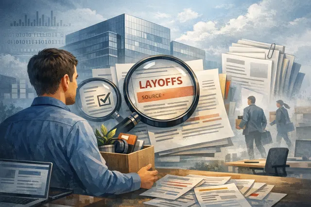Microsoft headquarters in Redmond, Washington, with abstract data flow and AI circuits representing the company's shift from traditional workforce to AI infrastructure