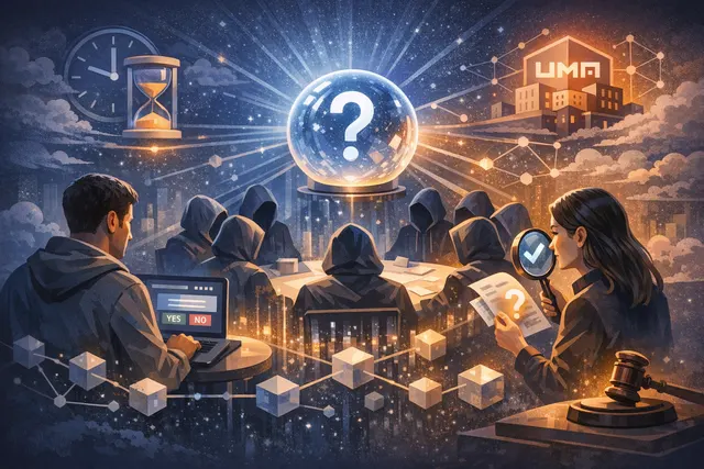 Visualization of a massive whale-shaped shadow looming over a Polymarket trading interface with disputed contracts, representing anonymous whale control over billion-dollar outcome