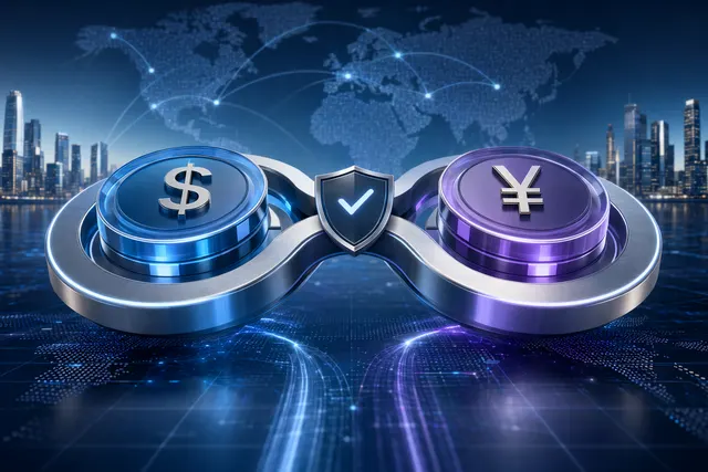 Illustration of global FX settlement network showing cross‑currency swap payments settling simultaneously through a centralized system