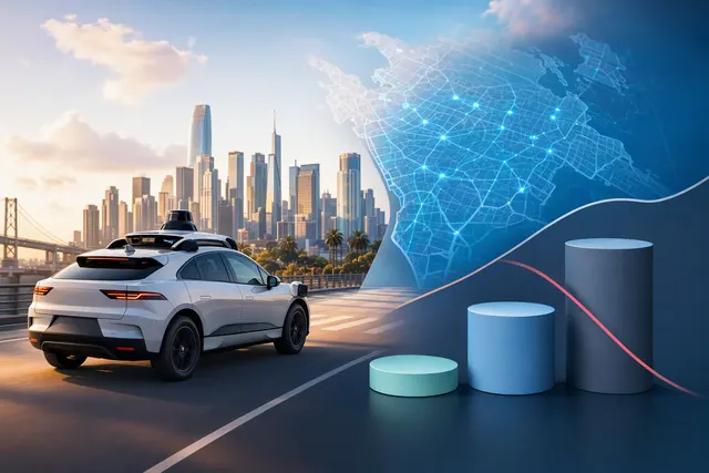 Illustration representing Waymo’s autonomous ride-hailing expansion