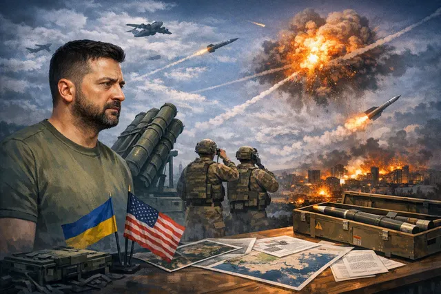 Editorial hero image representing the failed interception of a Russian missile barrage over Kyiv on August 5, 2026