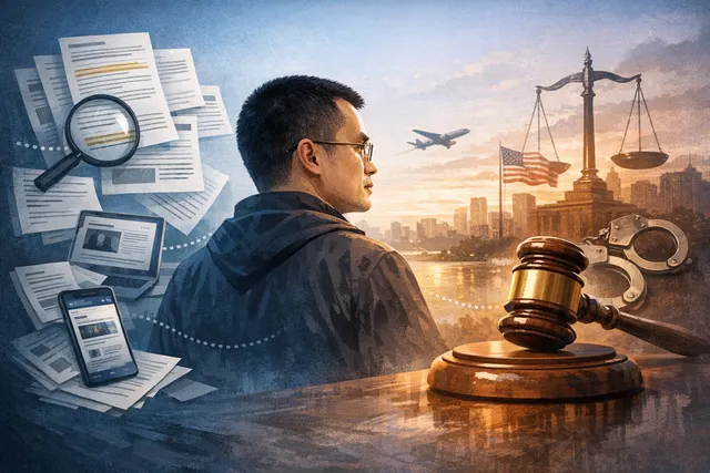 AI-generated conceptual image of Changpeng Zhao (CZ) representing key developments: net worth surpassing Bill Gates, the 2026 crypto downturn, and the Philippines StratBox sandbox