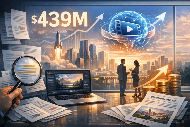 AI-generated illustration representing PixVerse's AI video generation platform, funding round, and expansion into interactive entertainment and gaming.
