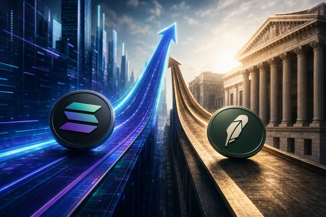 How did Solana overtake Robinhood Chain in weekly tokenized stock trading volume after Robinhood Chain’s six week lead, what do the availabl