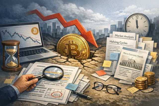 Bitcoin chart with bear market trend lines and analyst price targets
