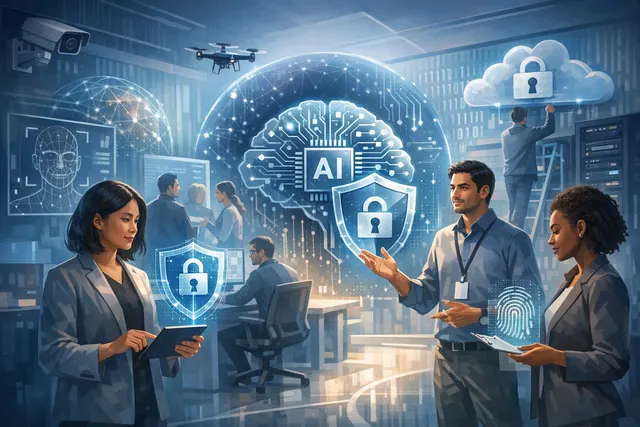 Illustration of AI security and privacy awareness for Xiaomi employees