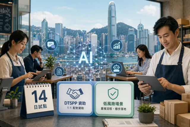 香港中小企團隊用 AI 工具規劃 14 日試點和數碼轉型資助