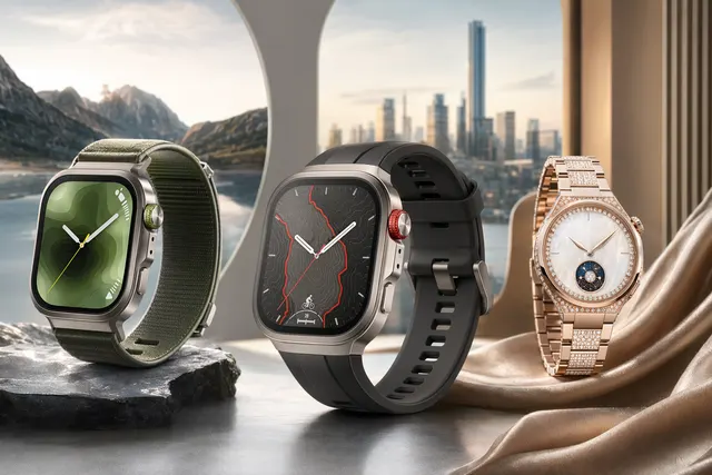 Huawei Watch Fit 5 Pro and luxury diamond smartwatch concept image