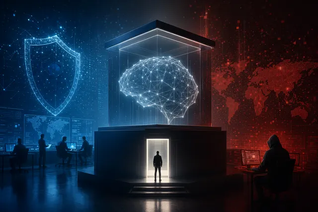 GPT-5.5-Cyber 제한 공개 논란을 상징하는 디지털 보안 콘셉트 이미지