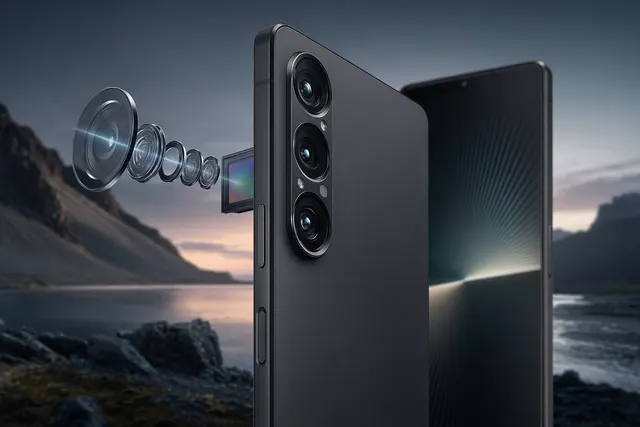 Sony Xperia 1 VIII smartphone with redesigned camera module and AI camera features