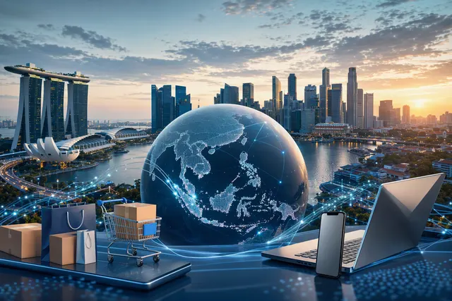 Illustration representing Southeast Asia’s digital economy and AI adoption