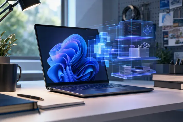 Editorial illustration of Microsoft Project Zenith, a Windows 11 developer experience for local AI work