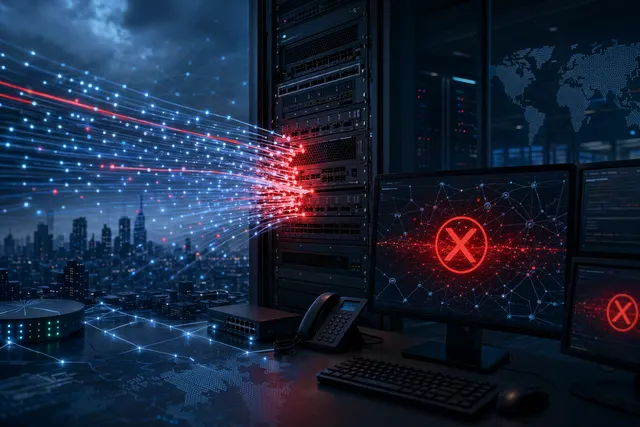 Illustration of connection requests overwhelming Cisco network controller and orchestration platforms