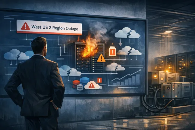 What caused the major Microsoft Azure outage in the West US 2 region on May 29, which services were affected, how did backup power systems f