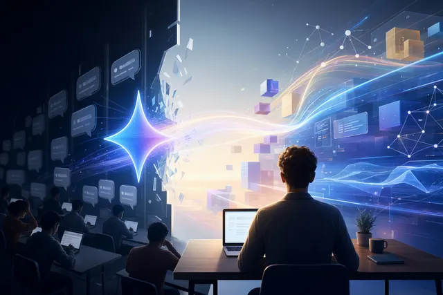 Illustration representing Google Gemini switching from prompt limits to compute‑based usage quotas