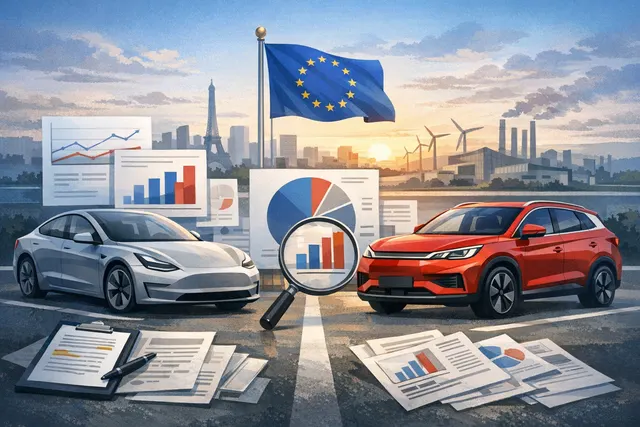 Comparison chart of Tesla and BYD European market performance in H1 2026