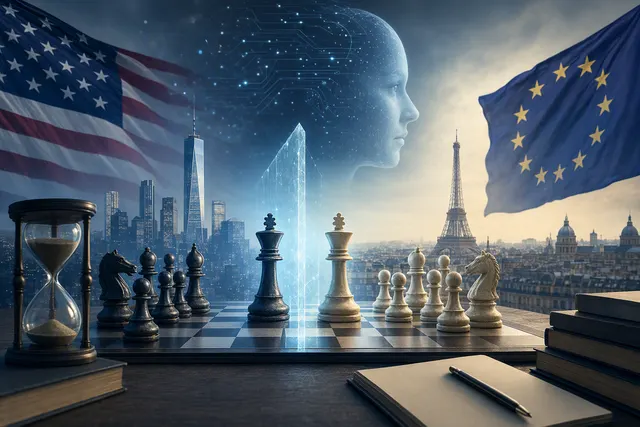 What did French Finance Minister Roland Lescure say on September 16, 2026, about why calls to slow AI development may benefit leading U.S. t