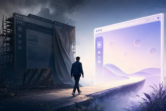 Illustration representing Arc’s shutdown and the transition to Dia
