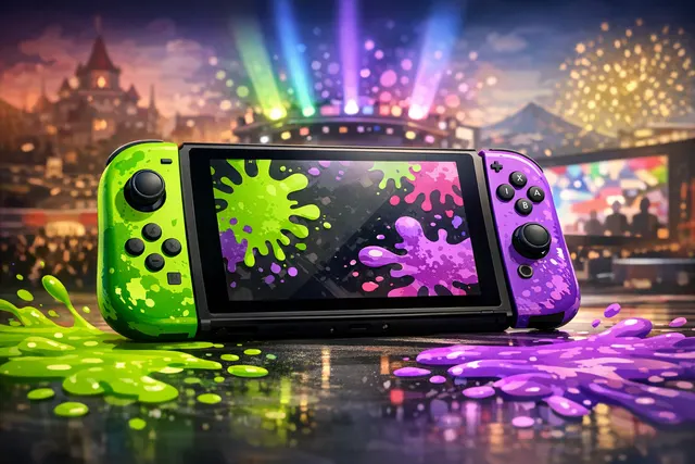 Nintendo Switch 2 Joy-Con 2 controllers in Deep Cut-inspired blue and light yellow colors