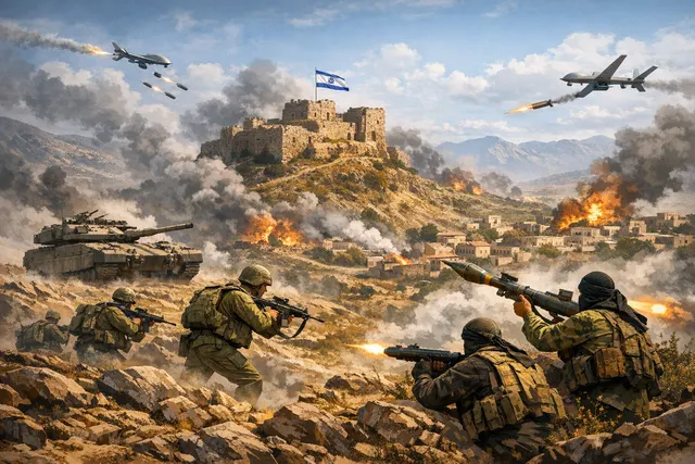 Israeli forces raise flag on captured Beaufort Castle in southern Lebanon, May 2026
