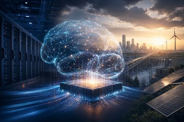 Concept illustration of Cohere Command A+ large language model architecture and sovereign AI infrastructure