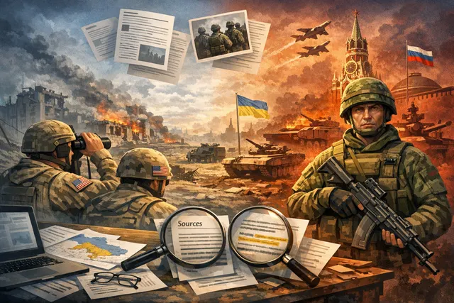 A map of Eastern Europe with highlighted conflict zones in Ukraine and NATO's eastern flank, symbolizing the escalating tensions over peacekeeping troops and false-flag warnings in
