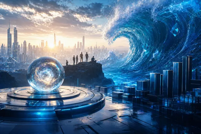 Illustration representing decentralized perpetual futures trading platforms and crypto derivatives markets