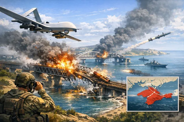 Ukraine's campaign to isolate Crimea: Drone strikes sever bridge supply lines and trigger a fuel crisis