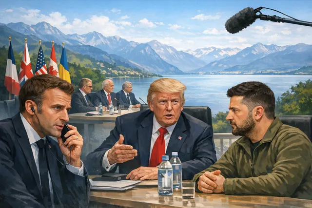 World leaders at the 2026 G7 summit in Évian-les-Bains, France, walking through the venue grounds during diplomatic discussions.