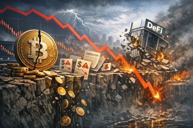 Bitcoin price chart showing a sharp crash from $71,000 to a year-to-date low of $59,100 in early June 2026 with liquidation heatmap overlay.
