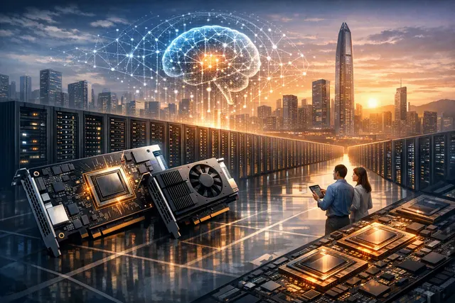 What did China’s new 10,000 card AI cluster in Shenzhen achieve, what Huawei technologies power it—including the Ascend 910C chips and their