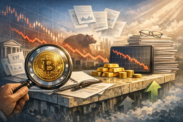 Bitcoin chart showing mildest bear market drawdown with institutional ETF flows, regulatory catalysts, and hash rate trends