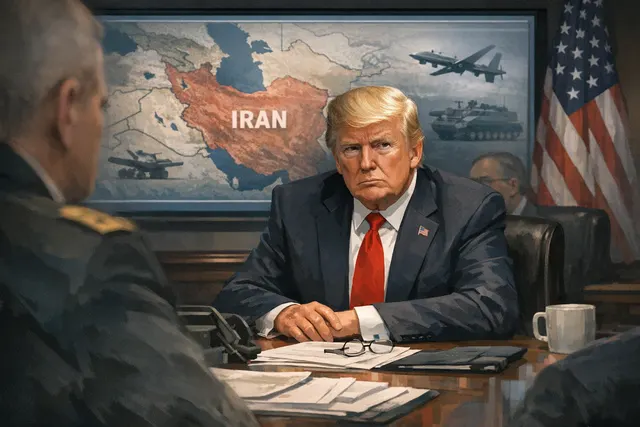 President Trump in the White House Situation Room during a meeting on a tentative Iran ceasefire deal