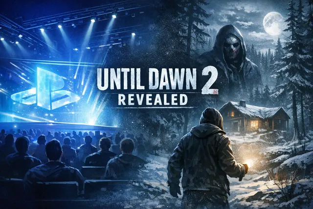 Until Dawn 2 reveal key art showing a tropical island setting with a supernatural horror atmosphere