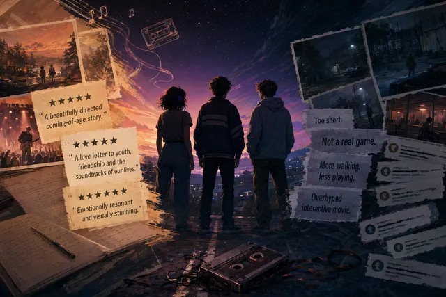 Stylized scene representing the nostalgic music-driven video game Mixtape